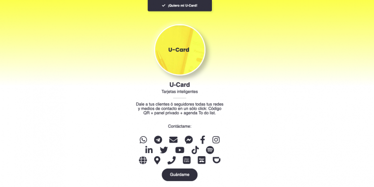 U-Card: alternativa a linktree